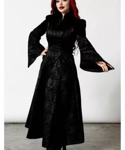 Killstar Vyolet Brocade Coat Black 5 Killstar Vyolet Brocade Coat Black