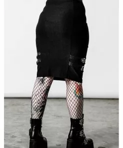 Killstar Bayonet Pencil Skirt Black