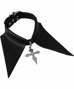 New In Killstar Cathedral Cross Choker Black