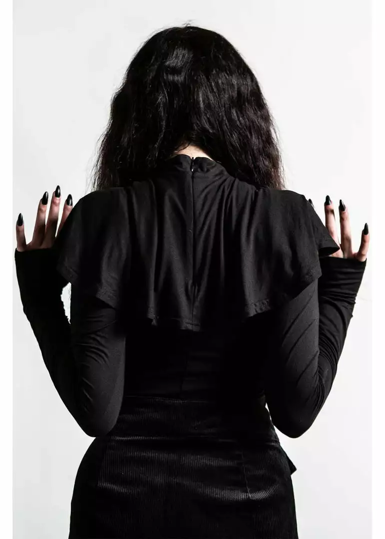 Killstar Aysling Cross Cape Top Schwarz New In 4 Killstar Aysling Cross Cape Top Schwarz New In