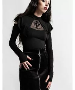Killstar Aysling Cross Cape Top Schwarz New In 7 Killstar Aysling Cross Cape Top Schwarz New In