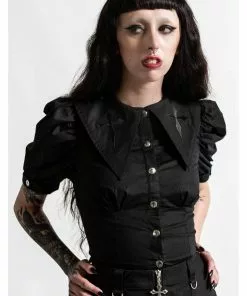 Killstar Kikimora Cross Top Black