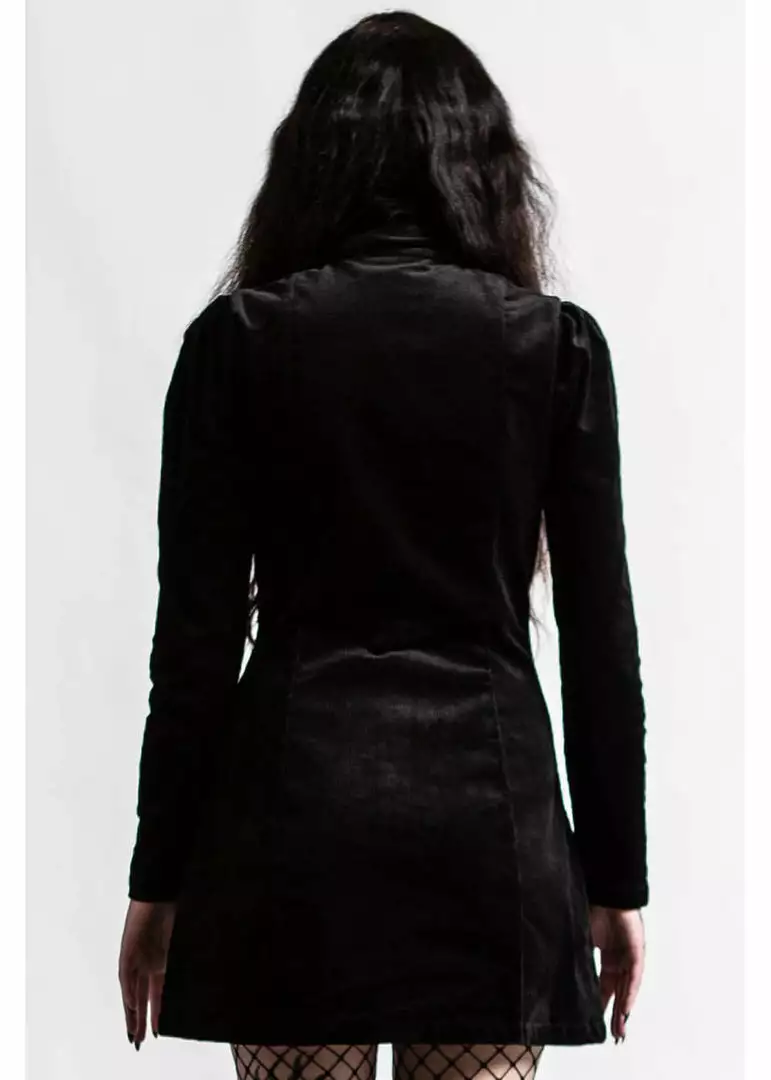 Killstar F Major Cross Corduroy 60's Dress Black 5 Killstar F Major Cross Corduroy 60's Dress Black