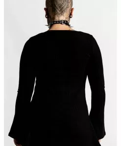New In Killstar Scorpia Velvet 70's Top Black 9 New In Killstar Scorpia Velvet 70's Top Black