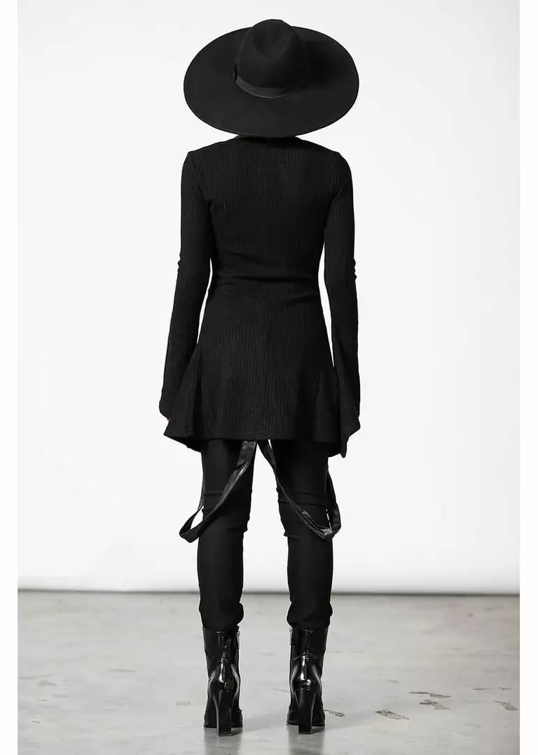 New In Killstar Scorpia Velvet 70's Top Black 7 New In Killstar Scorpia Velvet 70's Top Black