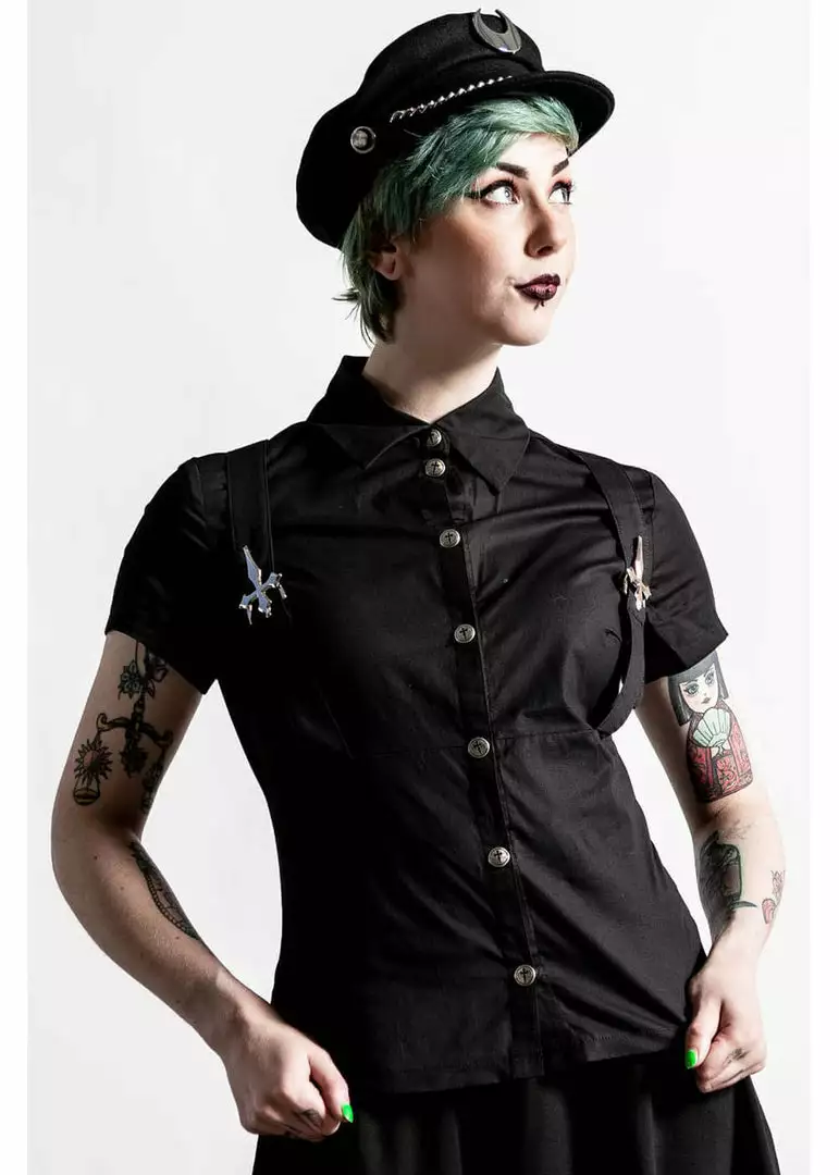 Killstar To The Nines Top Black 5 Killstar To The Nines Top Black