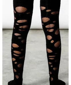 Killstar Wretched Soul Distress Socks Black 7 Killstar Wretched Soul Distress Socks Black