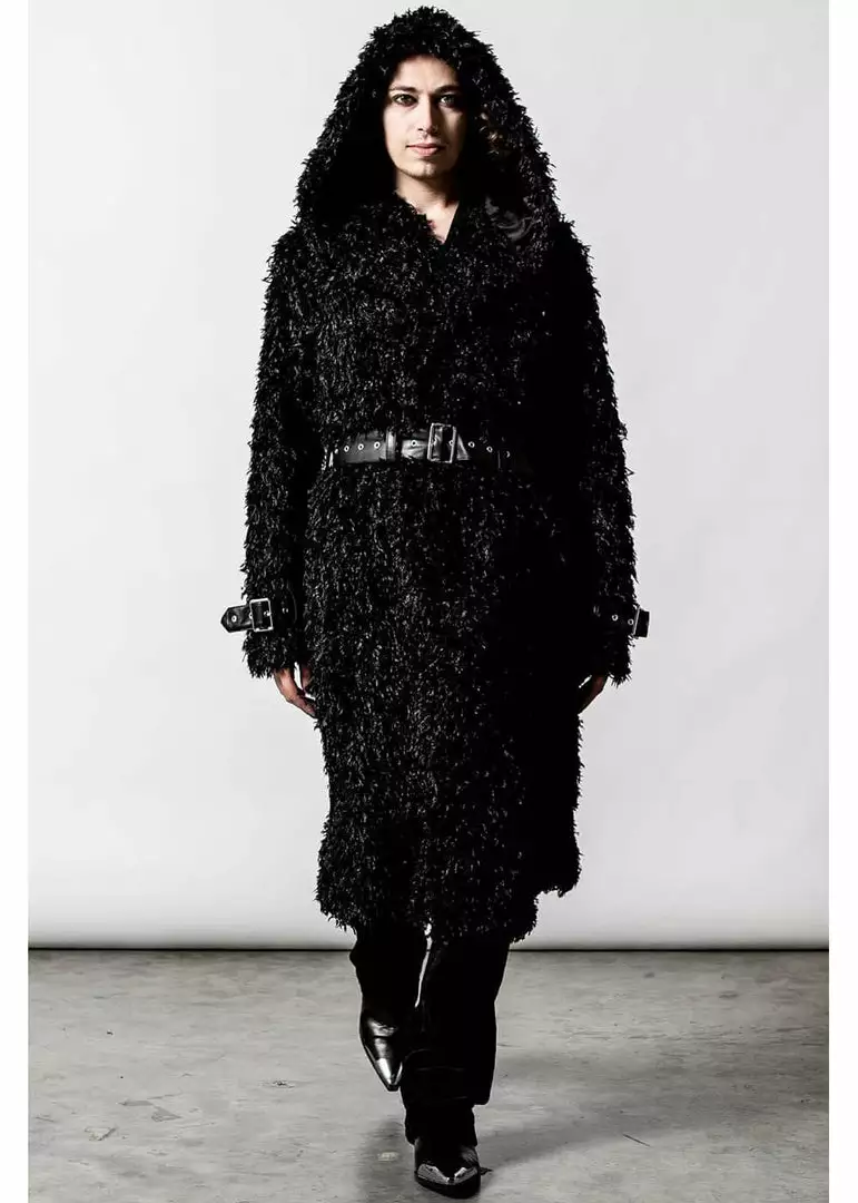 Killstar Epic Faux-Fur Cardigan Coat Black 3 Killstar Epic Faux-Fur Cardigan Coat Black