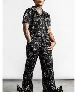 New In Killstar No Rest For The Wicked Pyjama Set Black