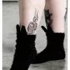 Killstar Cry Wolf Cozy Socks Black New In 2 Killstar Cry Wolf Cozy Socks Black New In