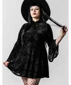 Killstar Lost Kingdom Lace-Up Dress Black New In