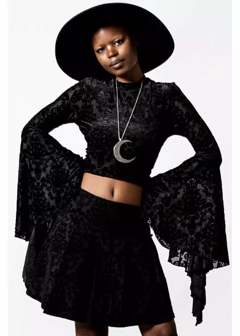 New In Killstar Incarnate Lace-Up Top Black 3 New In Killstar Incarnate Lace-Up Top Black