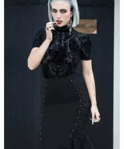 Killstar Beelzebabe Corset Pencil Skirt Black