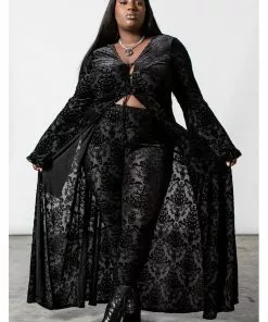 Killstar Inferno Velvet Duster Black