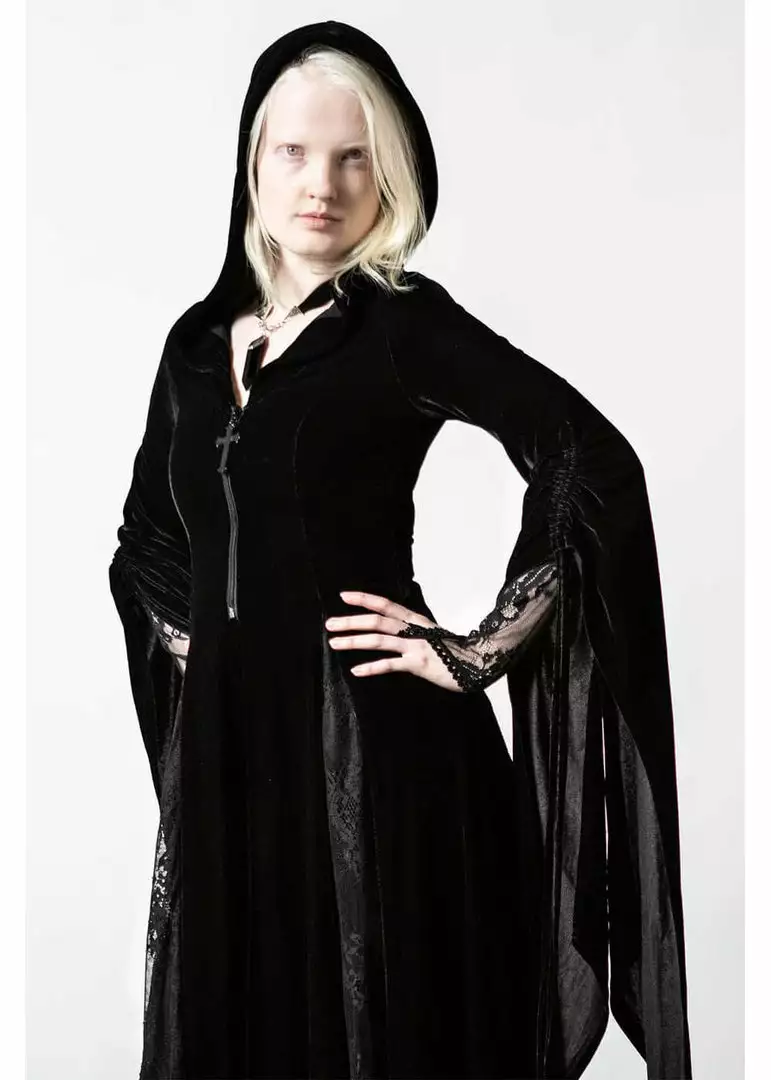 New In Killstar Dark Decent Velvet Duster Black 4 New In Killstar Dark Decent Velvet Duster Black