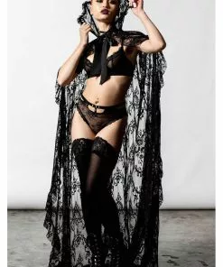 New In Killstar Vampyren Lace Cape Black