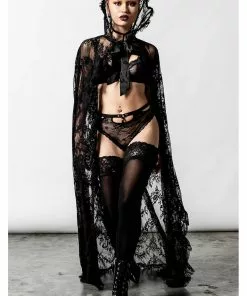 New In Killstar Vampyren Lace Cape Black 10 New In Killstar Vampyren Lace Cape Black
