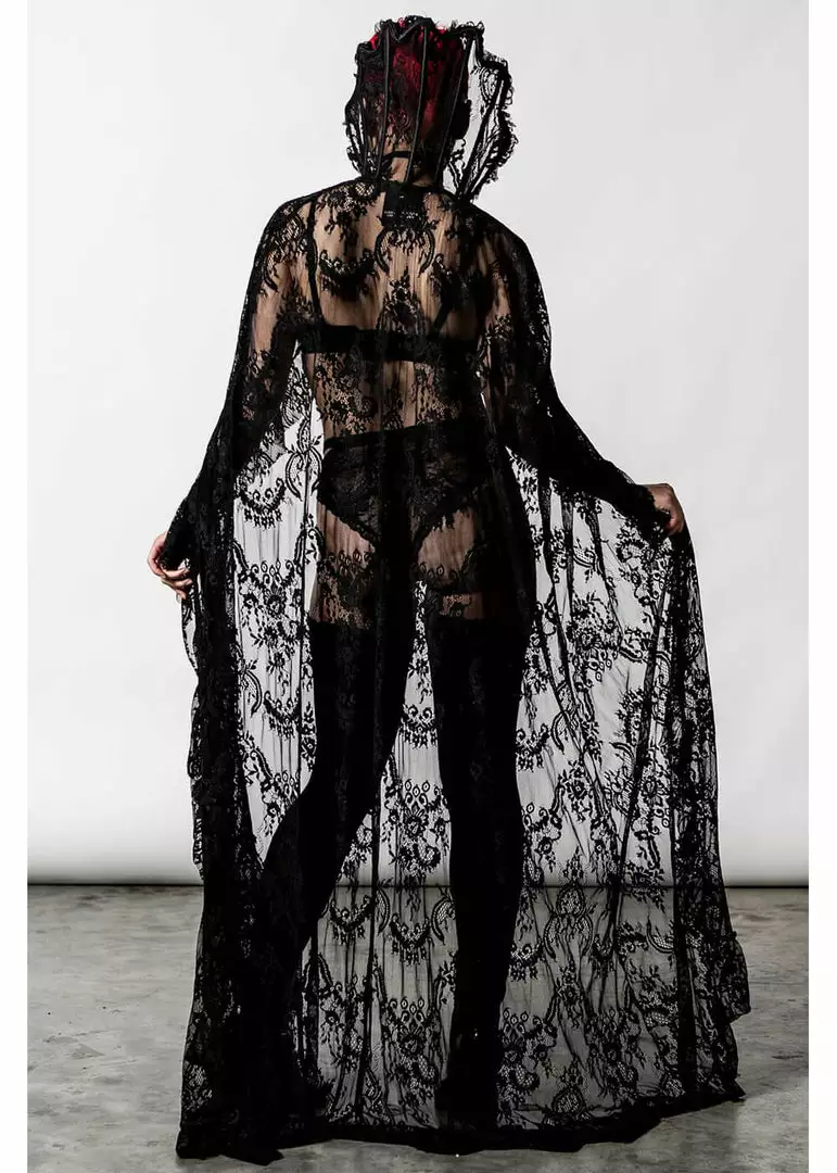 New In Killstar Vampyren Lace Cape Black 5 New In Killstar Vampyren Lace Cape Black