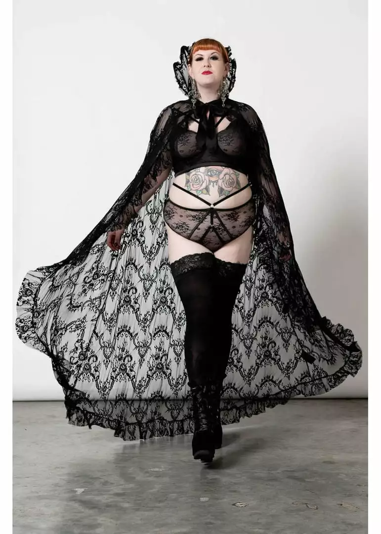 New In Killstar Vampyren Lace Cape Black 7 New In Killstar Vampyren Lace Cape Black