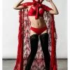 Killstar Vampyren Lace Cape Scarlet Red New In 2 Killstar Vampyren Lace Cape Scarlet Red New In