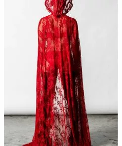 Killstar Vampyren Lace Cape Scarlet Red New In 9 Killstar Vampyren Lace Cape Scarlet Red New In