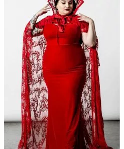 Killstar Vampyren Lace Cape Scarlet Red New In 11 Killstar Vampyren Lace Cape Scarlet Red New In