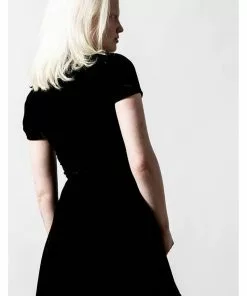 Killstar Evernight Velvet 60's Dress Black