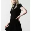 Killstar Evernight Velvet 60's Dress Black 1 Killstar Evernight Velvet 60's Dress Black