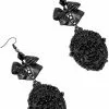 Killstar Damsel Skull Earrings Black New In