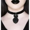 Killstar Sorrows Skull Choker Necklace Black New In