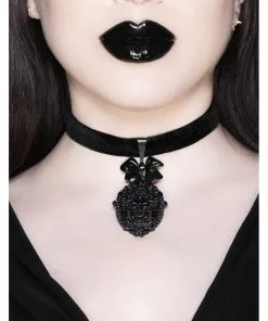 Killstar Sorrows Skull Choker Necklace Black New In