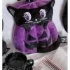 Killstar Meowloween Pumpkin Cat Cushion Black New In