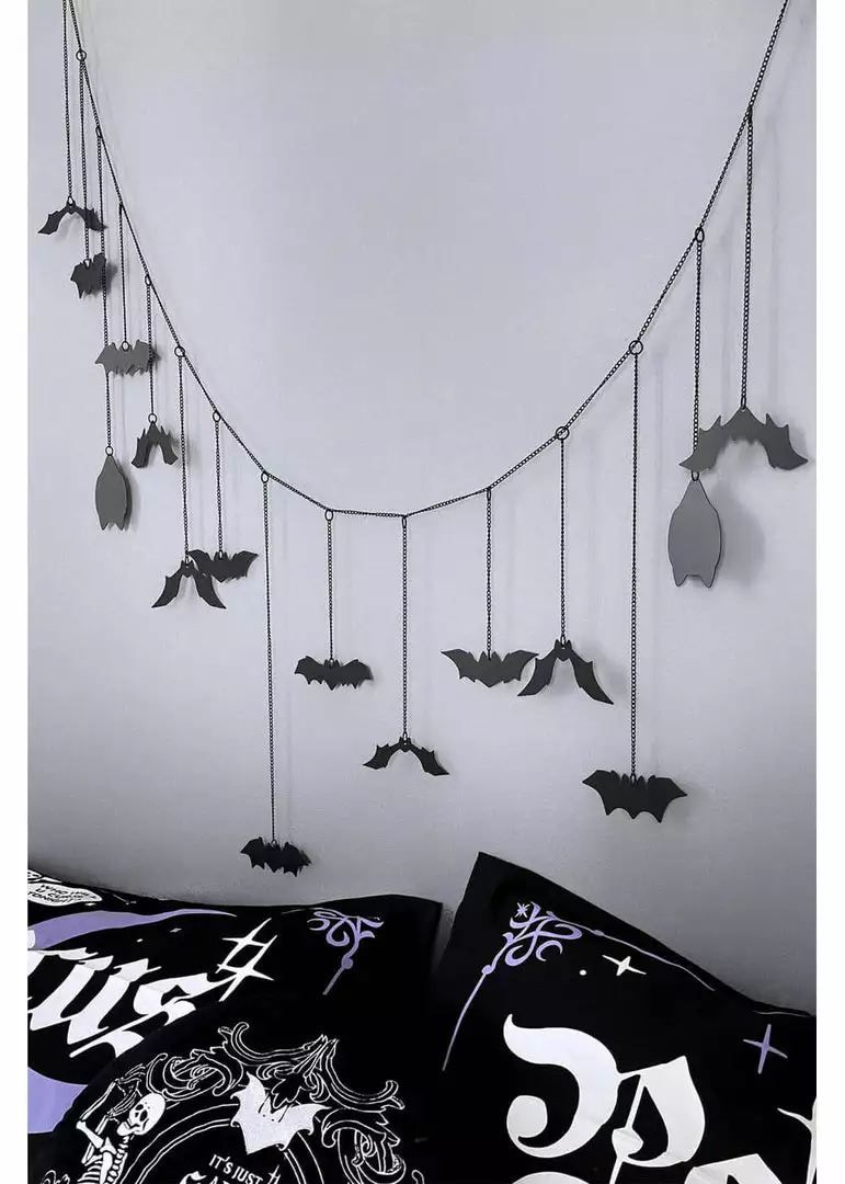 New In Killstar Colony Of Bats Hanging Banner Black 3 New In Killstar Colony Of Bats Hanging Banner Black