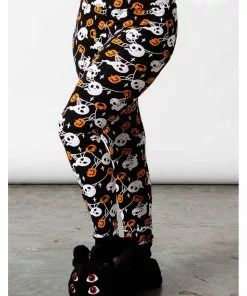 Killstar Haunted Pumpkin Lounge Leggings Black New In