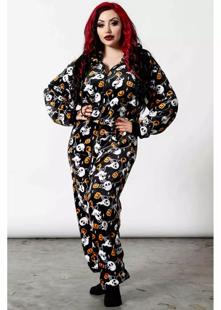 New In Killstar Haunted Pumpkin Onesie Black 3 New In Killstar Haunted Pumpkin Onesie Black