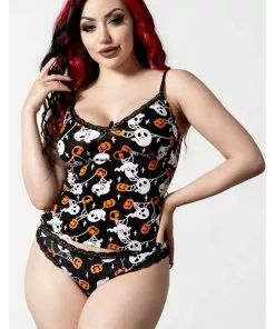 Killstar Haunted Pumpkin Cami Top Black New In