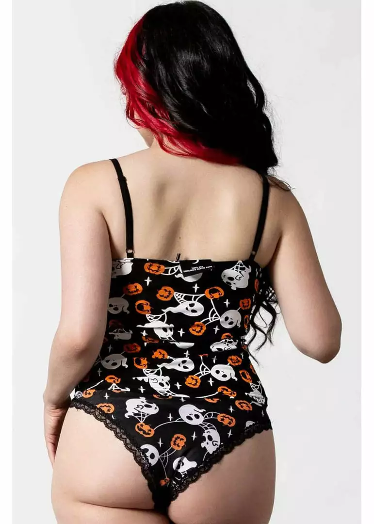 Killstar Haunted Pumpkin Cami Top Black New In 4 Killstar Haunted Pumpkin Cami Top Black New In