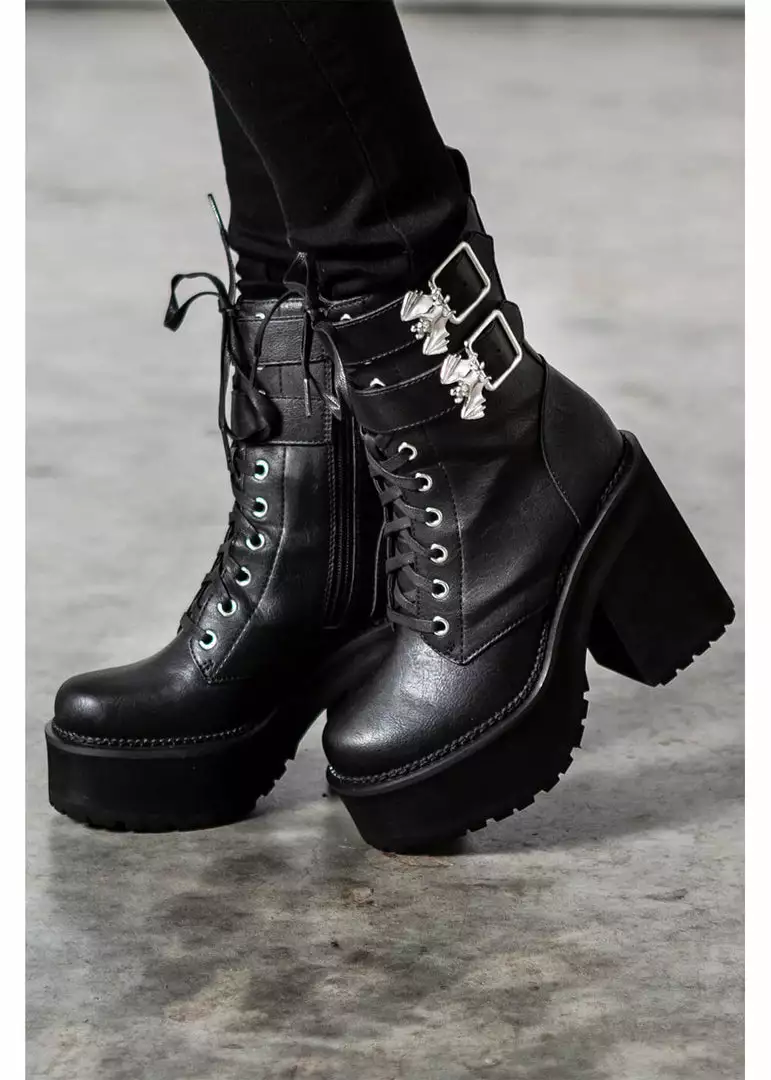 New In Killstar Belfry Bat Boots Black 4 New In Killstar Belfry Bat Boots Black