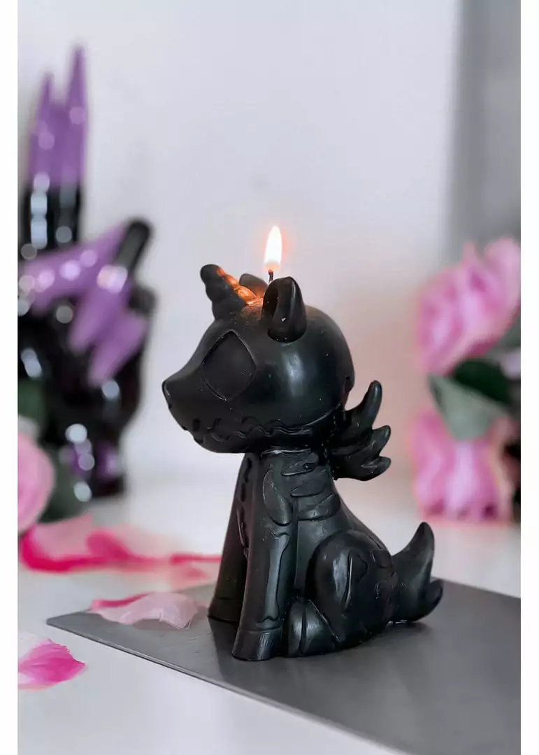 New In Killstar Unicorn Candle Black 3 New In Killstar Unicorn Candle Black