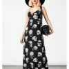 Killstar Heads Rollin' Skulls Maxi Dress Black 2 Killstar Heads Rollin' Skulls Maxi Dress Black