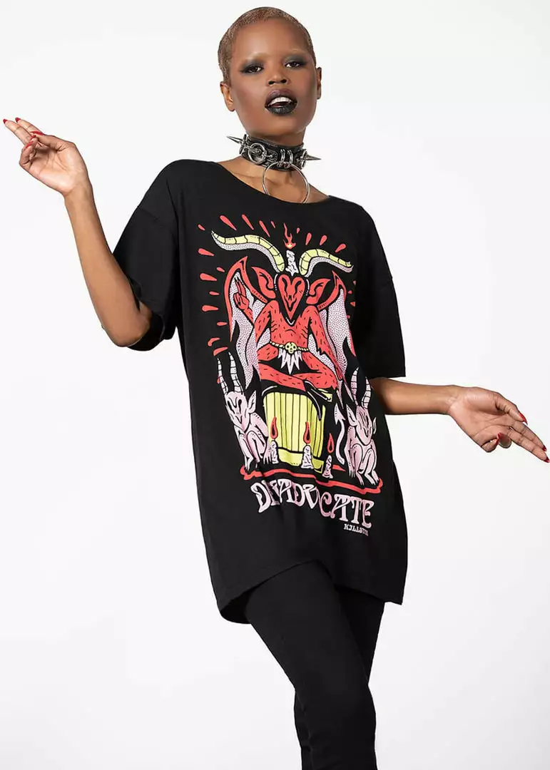 Killstar Devil Incarnate Relaxed Top Black New In 3 Killstar Devil Incarnate Relaxed Top Black New In