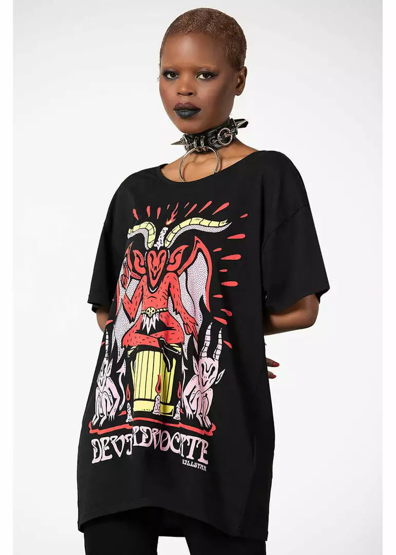 Killstar Devil Incarnate Relaxed Top Black New In 4 Killstar Devil Incarnate Relaxed Top Black New In