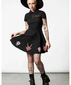 New In Killstar Devil's Contract Collar Dress Black 7 New In Killstar Devil's Contract Collar Dress Black