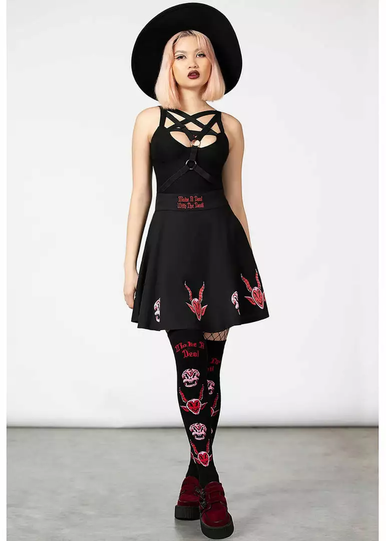 Killstar Covenant Skater Skirt Black 8 Killstar Covenant Skater Skirt Black