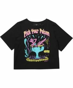 Killstar Pick Your Poison Box Crop Top Black New In