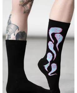 New In Killstar Phantom Ghosts Socks Black