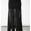Killstar Death Star Mesh Maxi Skirt Black