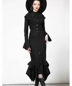 Killstar Magda Winged Shirt Blouse Black New In