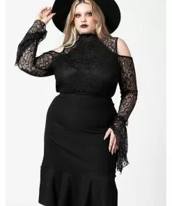 Killstar Chantra Pencil Skirt Black