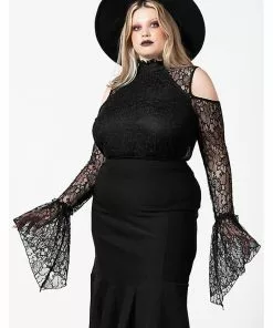 Killstar Chantra Pencil Skirt Black